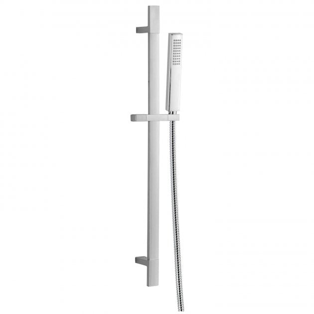 RAK Modern Mixer Shower Slider Rail Kit and Shower Single Function Handset - Chrome - RAKSHW3001
