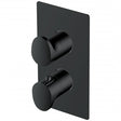 RAK Single Outlet 2 Handle Thermostatic Concealed Shower Valve - Matt Black - RAKITA3301B