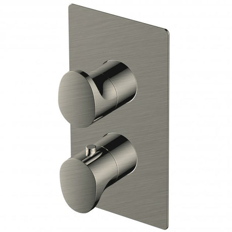 RAK Single Outlet 2 Handle Thermostatic Concealed Shower Valve - Brushed Nickel - RAKITA3301N