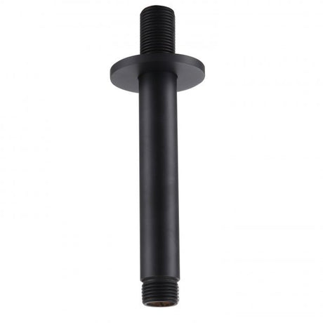 RAK Modern Ceiling Mounted Round Shower Arm 250mm Length - Black - RAKSHW0004B