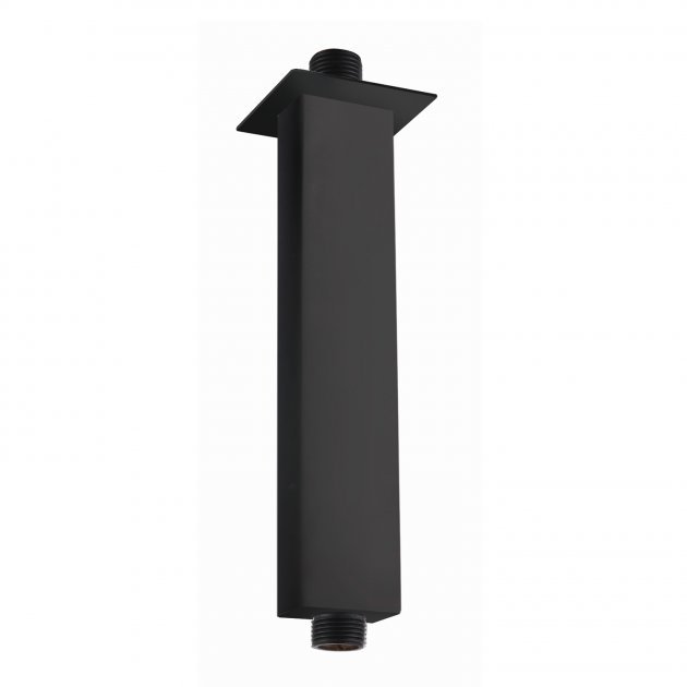 RAK Modern Ceiling Mounted Square Shower Arm 120mm Length - Black - RAKSHW0005B