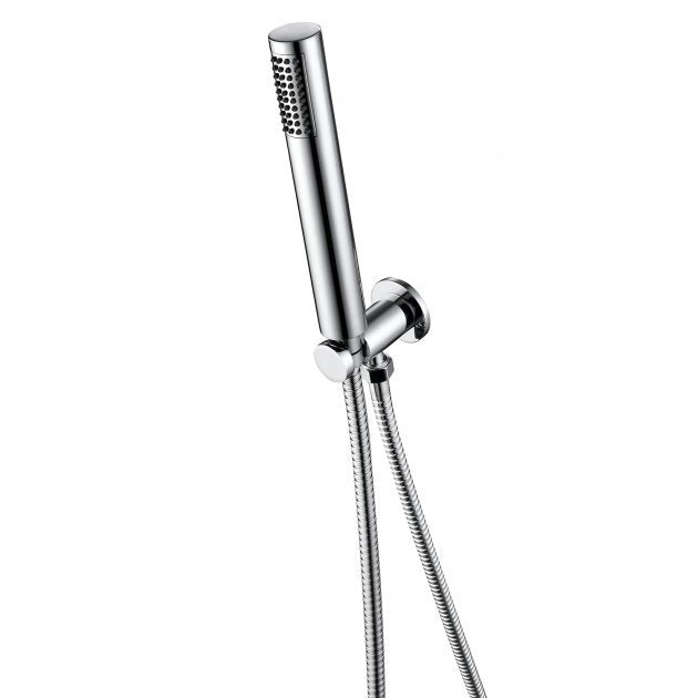 RAK Modern ABS Round Shower Handset with Bracket and Hose - Chrome - RAKSHW4002