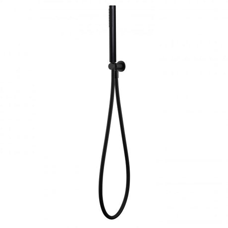 RAK Modern Round Shower Handset with Bracket and Hose - Black - RAKSHW4002B
