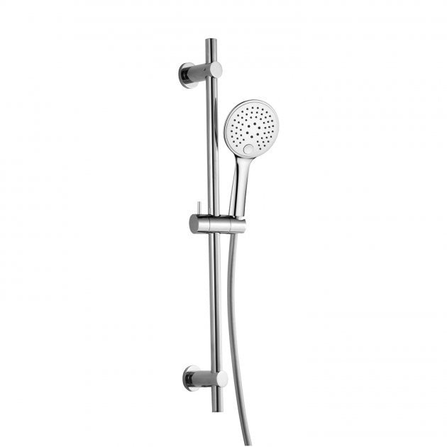 RAK Modern Round Slider Rail Shower Kit with Three Function Shower Handset - Chrome - RAKSHW1008