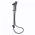 RAK Modern Square Integral Wall Outlet Slider Rail Shower Kit - Black - RAKSHW1009B