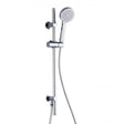 RAK Modern Integral Wall Outlet Round Slider Rail Shower Kit with Three Function Handset - Chrome - RAKSHW1010