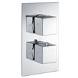 RAK Thermostatic Dual Handle Square 1 Outlet Concealed Shower Valve - Chrome - RAKSHW3201S