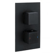 RAK Dual Handle Square 2 Outlet Concealed Thermostatic Shower Valve - Black - RAKSHW3202SB
