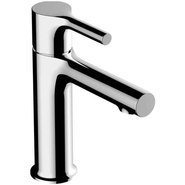 RAK Sorrento Modern Round chrome manual basin mixer tap with sleek minimalist design and polished finish