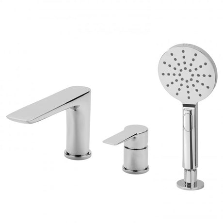 RAK Sport Modern Deck Mounted 3-Hole Bath Shower Mixer Tap - Chrome - RAKSPO3012