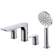 RAK Sport Modern Pillar Mounted 4-Hole Bath Shower Mixer Tap - Chrome - RAKSPO3013