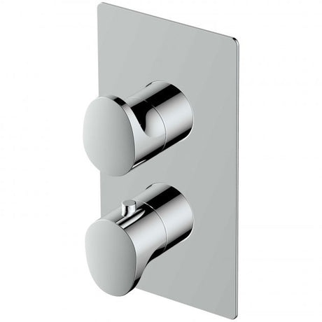 RAK Round Dual Outlet Concealed Dual Handle Thermostatic Shower Valve - Chrome - RAKITA3302C