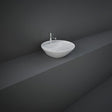 RAK Variant Modern Round 1 Tap Hole Countertop Wash Basin 420mm Wide - Alpine White - VARCT14201AWHA