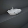 RAK Variant Modern 1 Tap Hole Oval Countertop Wash Basin 600mm Wide - Alpine White - VARCT36001AWHA