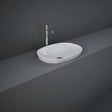 RAK Variant Modern 0 Tap Hole Oval Drop-In Wash Basin 500mm Wide - Alpine White - VARDI25000AWHA