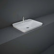 RAK Variant Modern 1 Tap Hole Rectangular Drop-In Wash Basin 550mm Wide - Alpine White - VARDI55501AWHA