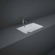 RAK Variant Modern 0 Tap Hole Rectangular Undermount Countertop Basin 550mm Wide - Alpine White - VARUC55500AWHA