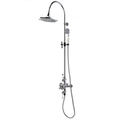 RAK Washington Traditional Fixed Head Exposed Thermostatic Shower Column with Shower Kit - Chrome - RAKWTN6001