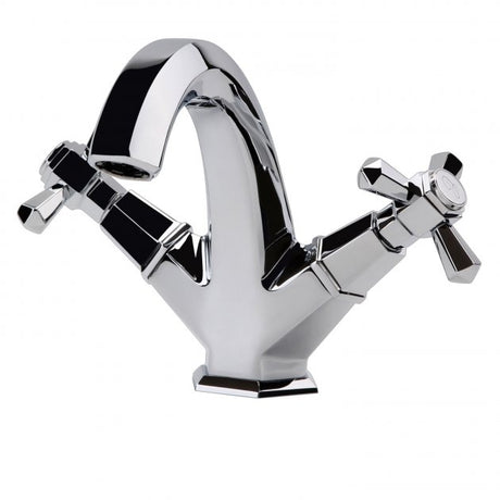 RAK Washington Traditional Dual Handle Mono Basin Mixer Tap - Chrome - RAKWTN3001