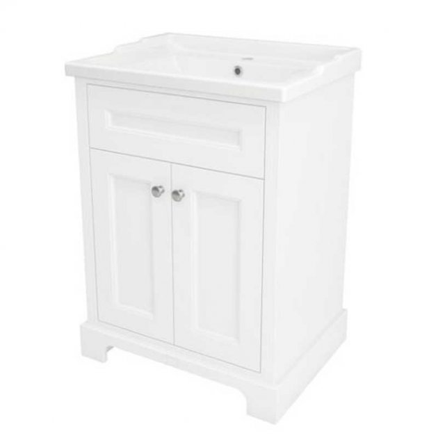 RAK Washington Traditional 2 Door Floor Standing Vanity Unit 600mm Wide - White - RAKWBU60500
