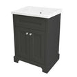 RAK Washington 2 Door Traditional Floor Standing  Vanity Unit 600mm Wide - Black - RAKWBU60504