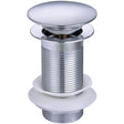 Rak Click Clack Unslotted Basin Waste - Chrome - RAKCCW002