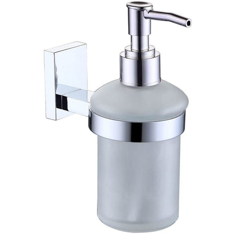 Rak Resort Glass Soap Dispenser and Holder - Chrome - RAKC17149