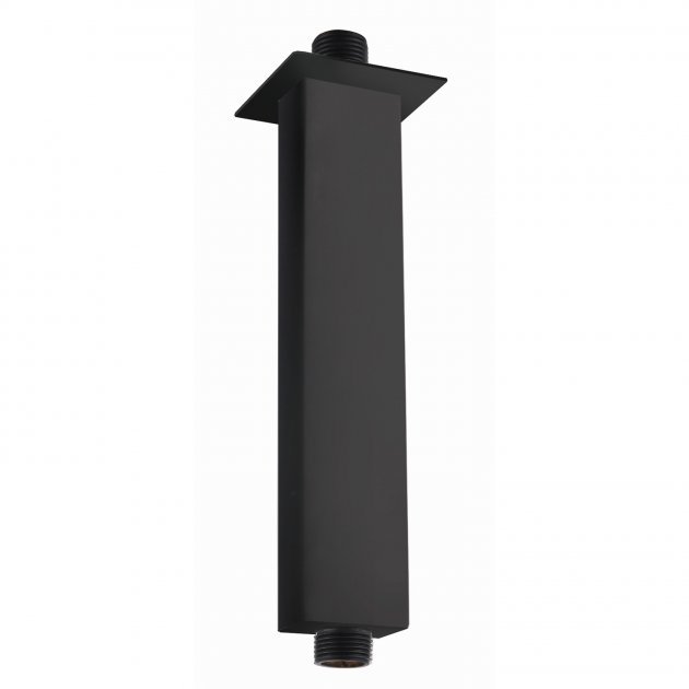 RAK Modern Ceiling Mounted Square Shower Arm 250mm Length - Black - RAKSHW0002B