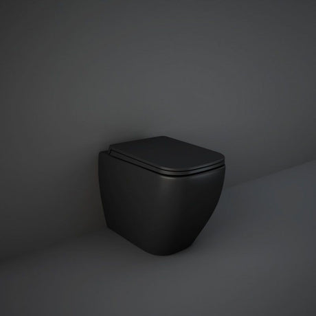 RAK Feeling Rimless Back to Wall Pan - Matt Black - MP34504A