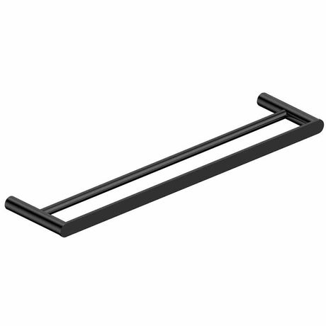 Rak Petit Square Double Towel Bar 600mm - Matt Black - RAKPES9912-60B