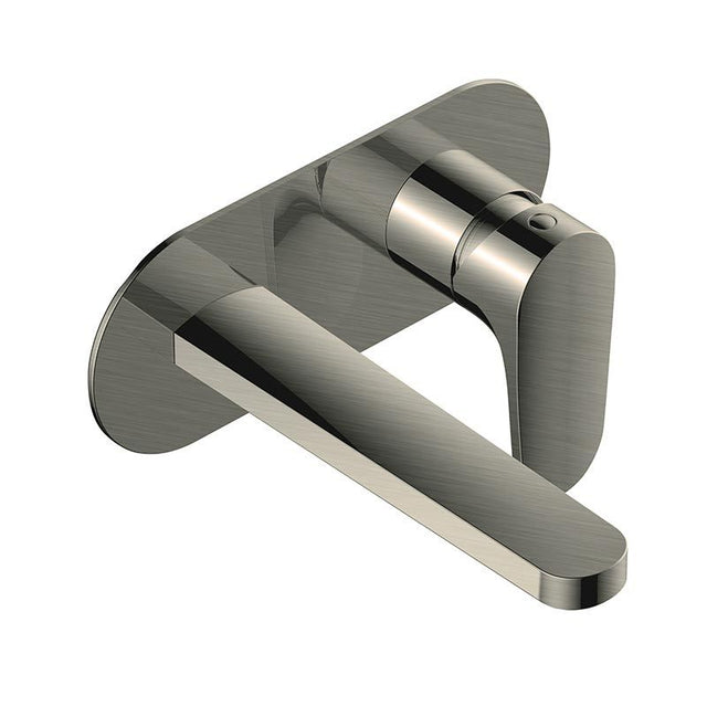 RAK Portofino Wall Mounted Basin Mixer with Back Plate - Brushed Nickel - RAKPOR3007N