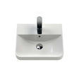 Nuie Core 1-Door Wall Hung Vanity Unit with Thin Edge Basin 400mm Wide - Gloss White - COR101