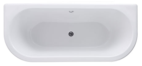 Launde Abbey Double Ended Back To Wall Freestanding Bath 1700mm - White
