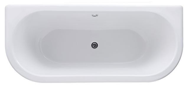 Launde Abbey Double Ended Back To Wall Freestanding Bath 1700mm - White