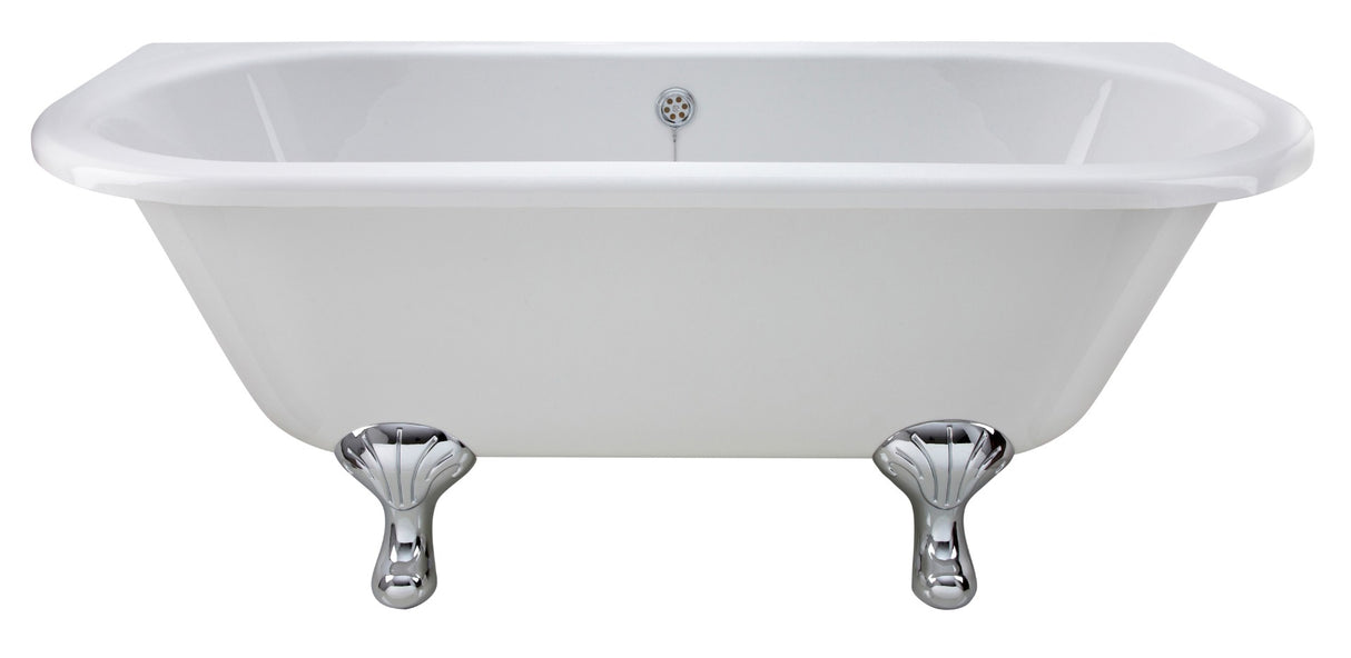 Launde Abbey Back to Wall Double Ended Freestanding Bath with Corbel Leg Set 1700mm