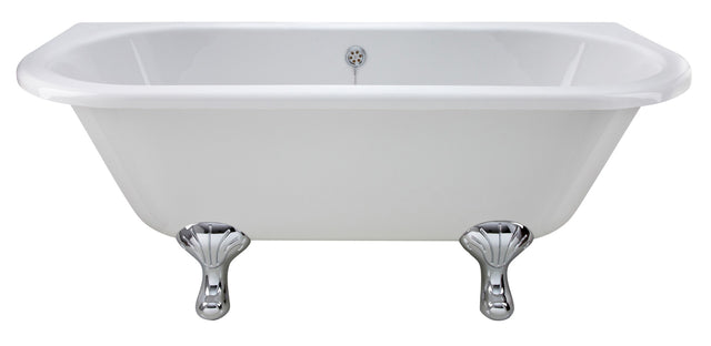 Launde Abbey Back to Wall Double Ended Freestanding Bath with Corbel Leg Set 1700mm