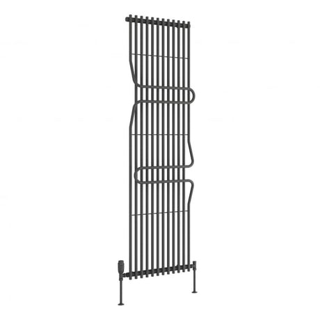 Reina Aletta 1800mm High x 500mm Wide Vertical Designer Radiator - Anthracite - RND - ALT180050A - TAP 'N' SHOWER