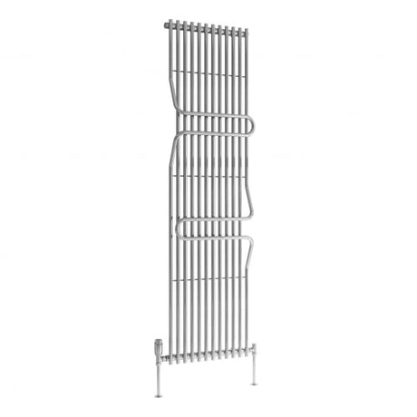 Reina Aletta 1800mm High x 500mm Wide Vertical Designer Radiator - Chrome - RND - ALT180050C - TAP 'N' SHOWER
