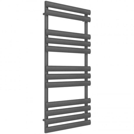 Reina Arbori Modern Designer Heated Towel Rail in anthracite, 1130mm high by 500mm wide, sleek and durable bathroom radiator