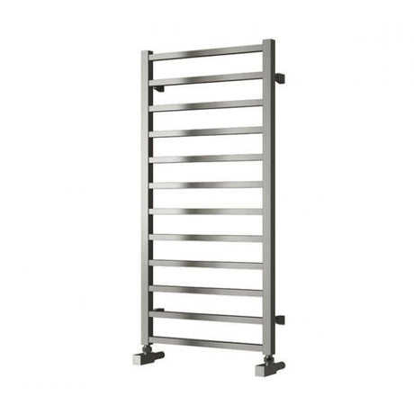 Reina Arden Modern Square Tube Heated Straight Towel Rail 1000mm High x 500mm Wide - Polished Stainless Steel - RNS-ARD5100P
