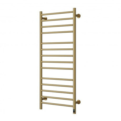 Reina Arnage 1200mm High x 500mm Wide Dry Electric Heated Towel Rail - Brushed Brass - DE - ARG1205B - TAP 'N' SHOWER