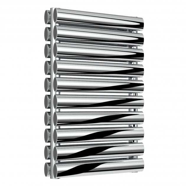 Reina Artena Modern Double Horizontal Designer Stainless Radiator 590mm High x 400mm Wide - Polished - RNS-AT904PD