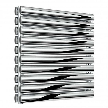 Reina Artena Double Horizontal Designer Stainless Steel Radiator 590mm High x 600mm Wide - Polished - RNS-AT906PD
