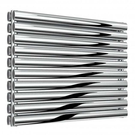 Reina Artena Double Horizontal Designer Radiator 590mm High x 800mm Wide - Polished Stainless - RNS-AT908PD