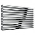 Reina Artena Double 590mm High x 1000mm Wide Designer Horizontal Radiator - Polished Stainless - RNS - AT910PD - TAP 'N' SHOWER
