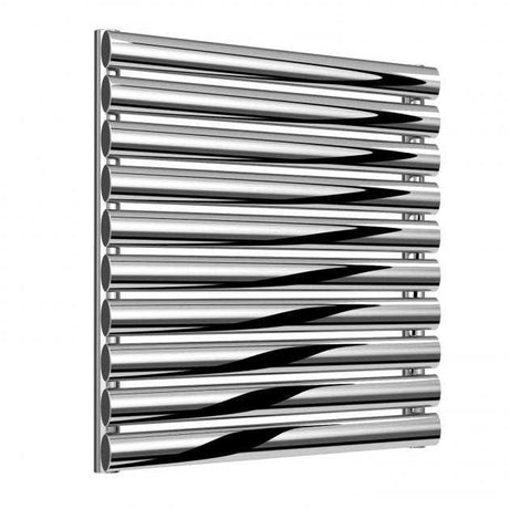 Reina Artena Single Horizontal Designer Stainless Steel Radiator 590mm High x 600mm Wide - Polished - RNS-AT906P