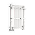 Reina Ashen 700mm High x 490mm Wide Designer Radiator Towel Rail - White - RND - ASH070049W - TAP 'N' SHOWER