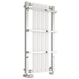 Reina Ashen 1000mm High x 490mm Wide Designer Radiator Towel Rail - White - RND - ASH100049W - TAP 'N' SHOWER