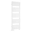 Reina Avola 1424mm High x 500mm Wide Flat Panel Heated Towel Rail - White - RND - AVL142W - TAP 'N' SHOWER