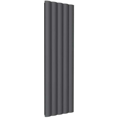 Reina Belva Modern Aluminium anthracite vertical double panel radiator 1800mm high x 516mm wide